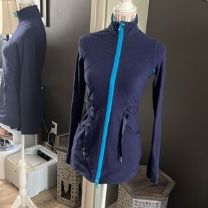 🛑 1 hour sale. LuLuLemon, Yohari blue knit zip up jacket